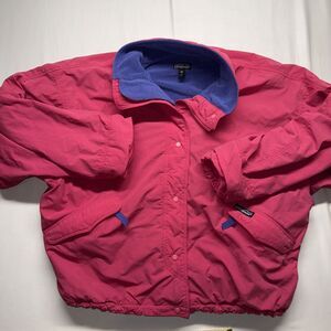 Vintage Patagonia Shelled Synchilla Jacket USA Made Pink Women’s 14 Late 80s